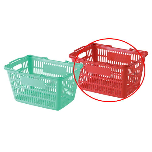 買い物カゴBIG1 28リットル レッド 10個 買い物かご 61-379-3-3 【店舗運営用品 店内・店外備品 買物カゴ・ショッピングバッグ 買物カゴ 28リットル）】【メイチョー】