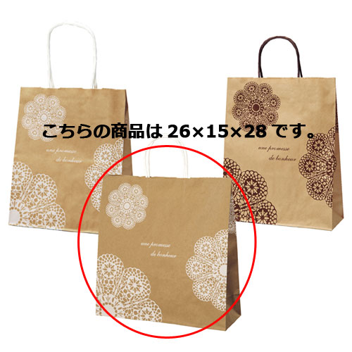【まとめ買い10個仕掛ける品】レースィ 手提げ紙袋 白 26×15×28 50枚 61-800-88-4 【 ラッピング備品 ラッピングシリーズ レースィ 合切袋紙袋 レースィ 】【バス発着場備え付け バス発着場室内装飾 バス発着場再組織】【メイチョー】