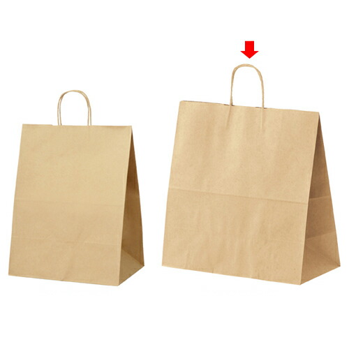 丸ひも ローコストタイプ 茶無地 45×22×45.5 200枚 61-658-54-24 【店舗備品 包装紙 ラッピング 袋 ディスプレー店舗】【メイチョー】