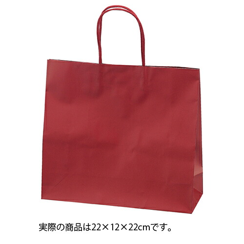マットバッグ ワイン 22×12×22 100枚 61-314-12-6 【ラッピング用品 ラッピングシリーズ バレンタイン・イースター・入学 紐付き紙袋マットバッグ】【店舗備品 包装紙 ラッピング 袋 ディスプレー店舗】【メイチョー】