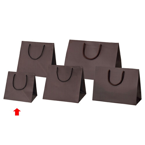 マット貼りブライトバッグ ブラウン 23×20×23 50枚 61-314-8-6 【ラッピング用品 ラッピングシリーズ バレンタイン・イースター・入学 マット貼りブライトバッグ ブラウン】【店舗備品 包装紙 ラッピング 袋 ディスプレー店舗】【メイチョー】