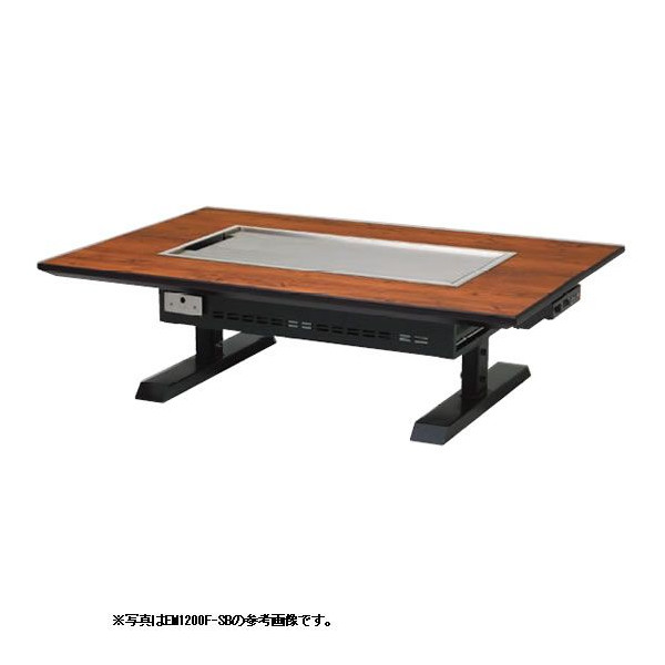 お好み焼きテーブル 電気 6mm鉄板 6人掛 スチール脚和卓 1550×800×330【業務用 お好み焼き機械 焼台 グリドル 鉄板焼き器 鉄板焼き機】 【メーカー直送/後払い決済不可】【厨房館】