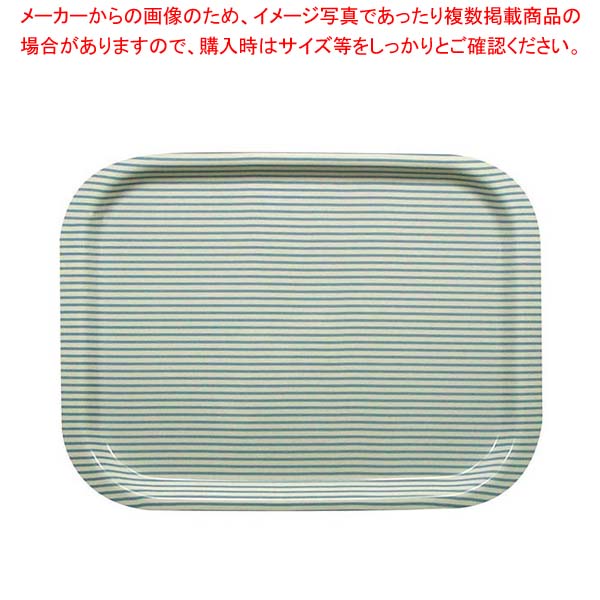 【まとめ買い10個セット品】 Rトレー S ストライプブルー【厨房館】