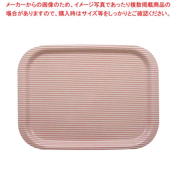 【まとめ買い10個セット品】 Rトレー S ストライプピンク【厨房館】