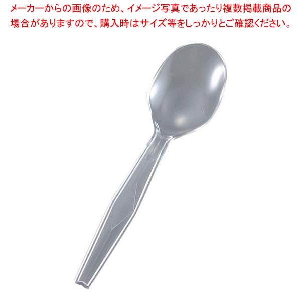 【まとめ買い10個セット品】 使い捨て 中スプーン(A)透明(1000入)07012【厨房館】