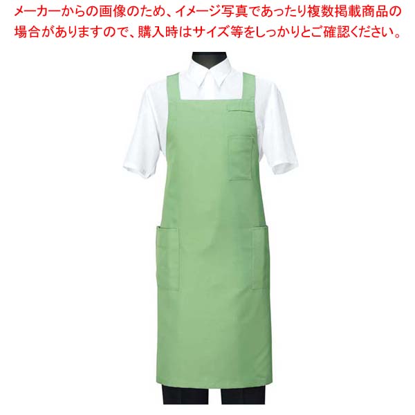 【まとめ買い10個セット品】 エプロン CT2566-4 グリーン M【厨房館】