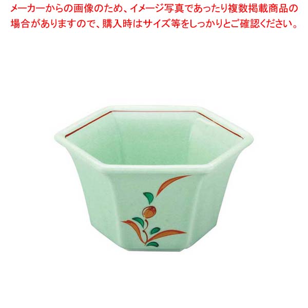 【まとめ買い10個セット品】アルセラム強化食器 ヒスイ赤絵六角小鉢 EC6-38【002-0114202-001】業務用 小鉢 和食器 強化磁器 六角鉢