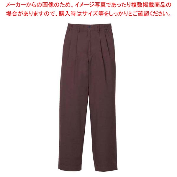 【まとめ買い10個セット品】 ツータックパンツ(女性用)KP002L-6 茶 11号【厨房館】