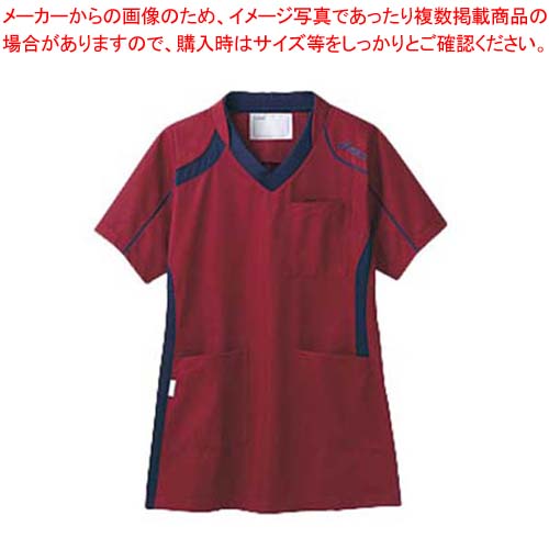 【まとめ買い10個セット品】 アシックス メディカルウェア CHM301-0609 ワイン×ネイビー LL【厨房館】