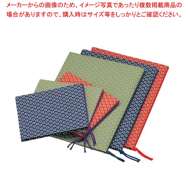 【まとめ買い10個セット品】 えいむ 布地 花柄 メニューブック 華-101 大 赤【厨房館】