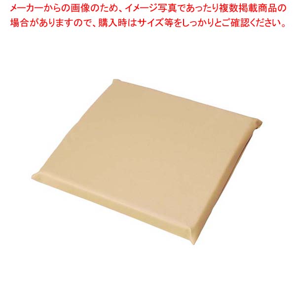 【まとめ買い10個セット品】 レザー 座布団 無地 AAU0003 小 ベージュ【厨房館】