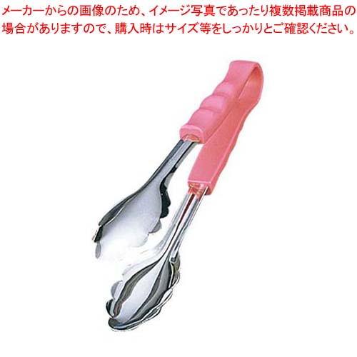 【まとめ買い10個セット品】 PP柄 万能トング 大 ピンク 抗菌 18-8 1LP 300mm【厨房館】