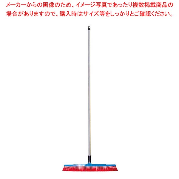 【まとめ買い10個セット品】 バーキュート衛生管理用ほうき 幅広タイプ ソフト赤 626041【厨房館】