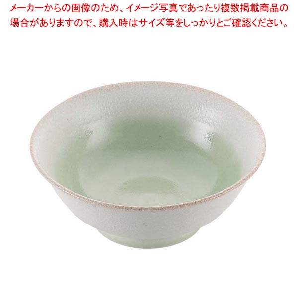 【まとめ買い10個セット品】 磁器 中華食器 釉彩若草 高台丼 6.8寸【厨房館】