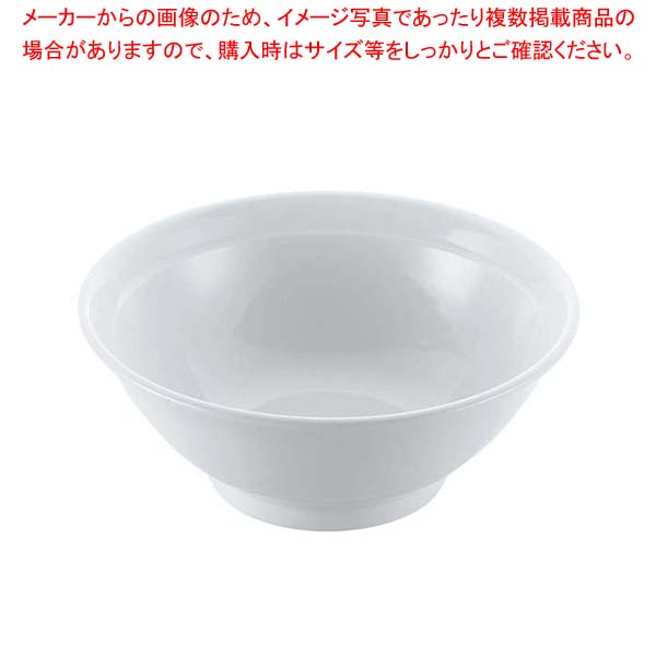 【まとめ買い10個セット品】 磁器 中華食器 白リム 高台丼 6.5寸【厨房館】