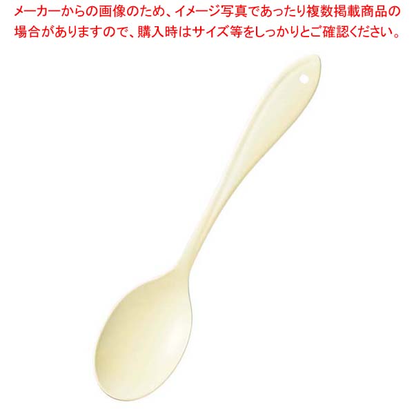 【まとめ買い10個セット品】ホーローカトラリー リーフ(アイボリー)デザートスプーン【厨房館】