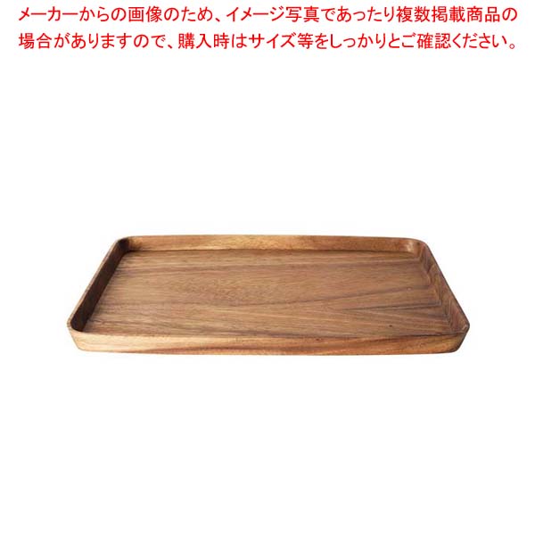 【まとめ買い10個書き割り品】アカシア 長角お盆 L CU-042【勝手もと館】
