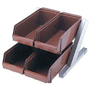 【オーガナイザー2段2列 ENDO ブラウン ENDO】【厨房器具 製菓道具 飲食店】【厨房館】｜業務用厨房機器の飲食店厨房館