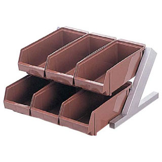 【オーガナイザー2段3列 ENDO ブラウン ENDO】【厨房器具 製菓道具 飲食店】【厨房館】｜業務用厨房機器の飲食店厨房館