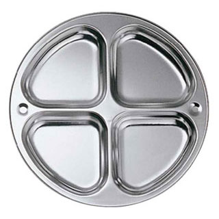 【まとめ買い10個セット品】【KO 18-8 4ツ切ランチ皿】 【厨房器具 製菓道具 飲食店】【厨房館】