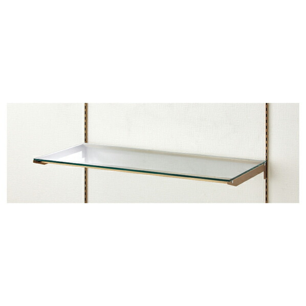 アンティークゴールド用ガラス棚S W120×D30cm(インハング) 61-36-21-1 【システム什器 システムオプション ガラス棚 アンティークゴールド用ガラス棚セット インハングタイプ 8mm厚 W120cm】【 ディスプレー マネキン 装飾品 販促用品 ハンガー 】【厨房館】