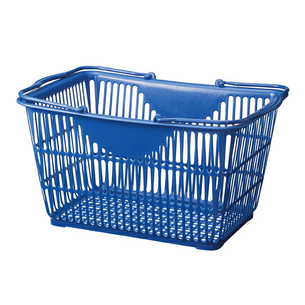 買物カゴ(28リットル) インディゴブルー 10個 61-551-57-5 【店舗運営用品 店内・店外備品 買物カゴ・ショッピングバッグ 買物カゴ】【厨房館】