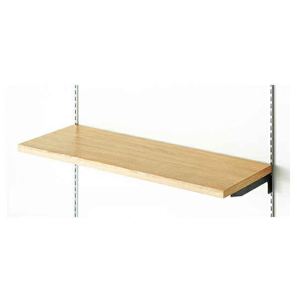【まとめ買い10個セット品】木棚セットW90×D30cm ラスティック/ブラック 61-554-50-5 【 システム什器 システムオプション スリット式システムオプションW90cm 木棚セット W90cmタイプ ブラックブラケット D30cm 】【厨房館】