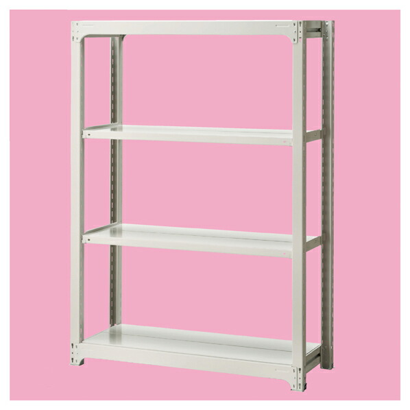 中量ボルトレスラック4段 W90×D48×H180cm 棚ライン入り 61-433-84-1 【店舗運営用品 在庫場用品 在庫ラック 中量ボルトレスラック 300kg/段 4段 H180cm）】【厨房館】 23,414円