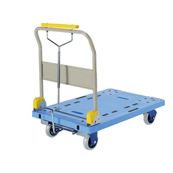 ハンドストッパー式樹脂台車 静音 300kg 61-551-25-2 【店舗運営用品 在庫場用品 台車・カート ハンドストッパー式樹脂台車 静音タイプ】【厨房館】
