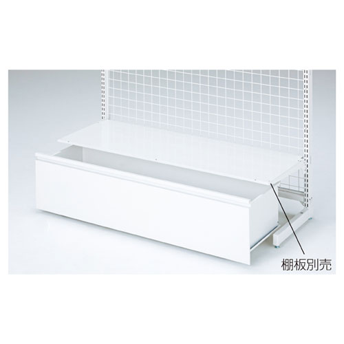 BR50用ストッカーセット ホワイト W120cm 61-422-31-1 【メーカー直送/代金引換決済不可】【店舗什器 パネル 壁面 店舗備品 仕切 棚】【厨房館】
