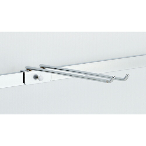 【まとめ買い10個セット品】ダブルフック L30cm 61-45-13-2 【店舗什器 パネル 壁面 店舗備品 仕切 棚】【厨房館】