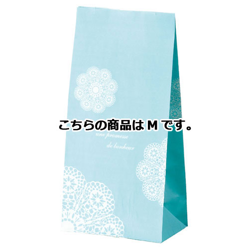 【まとめ買い10個セット品】 レースィ 角底紙袋 M アクア 100枚 61-261-12-5 【店舗備品 包装紙 ラッピング 袋 ディスプレー店舗】【厨房館】｜業務用厨房機器の飲食店厨房館