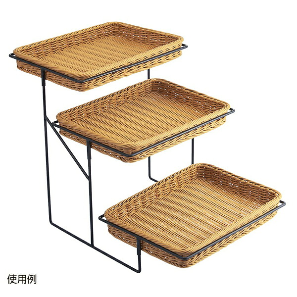 PP製角型提げ篭用照明ランプ 3段 1台 61-655-38-2 【勝手もと館】