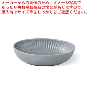 【まとめ買い10個セット品】和食器 SHINOGI 22cm楕円ベーカー(グレー) 37F377-08 まごころ第37集【厨房館】