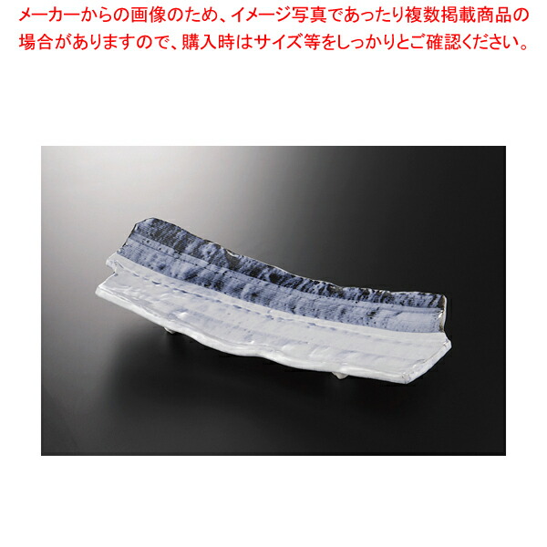 呉須線段 尺二盛込皿 37Q037-19【厨房館】
