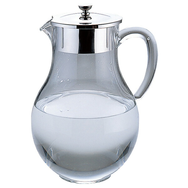 ウォーターピッチャー　03031055　(氷止付) アクリル(2.2L)【厨房館】