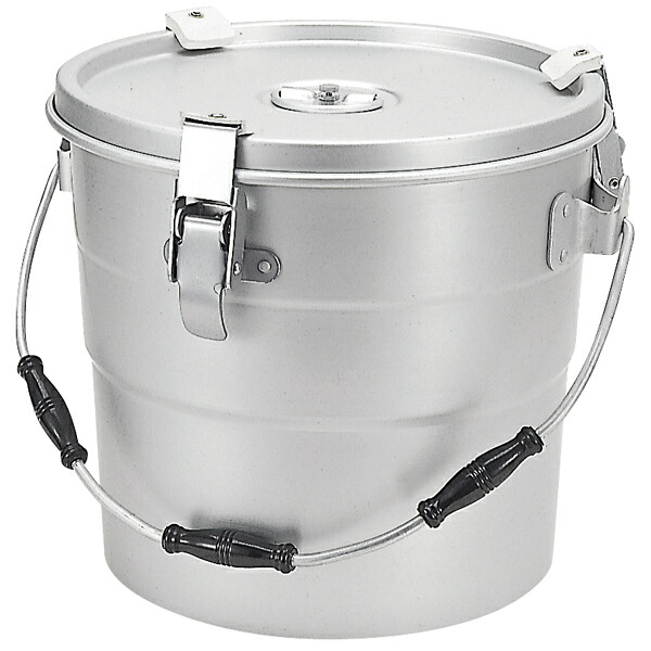 アルミ　二重保温食缶クリップ付き　AW-6-C 6L【厨房館】
