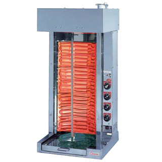押切電機 シェラスコ焼器(回転させる式焼肉器) KMT-10 505×480×1070【押切電機株式会社 グリラー フライヤー ウォーマー なら押切灯し火取りまわしの名調で！】【製造会社直送/後ばらい決済不可】【勝手もと館】