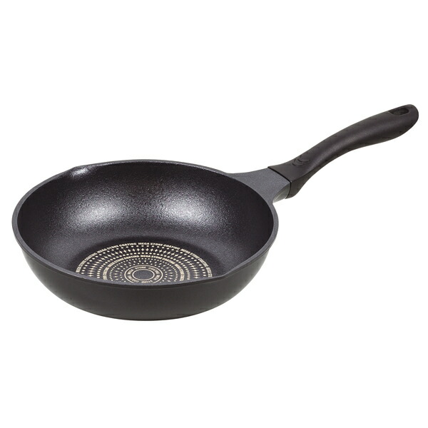 【まとめ買い10個セット品】メガストーンコーティング ダイキャストIH対応深型フライパン24cm 【キッチン用品 調理器具 家庭用 フライパン 深い コート ブラック 使いやすい 強い プレゼント 母の日 新生活】【厨房館】