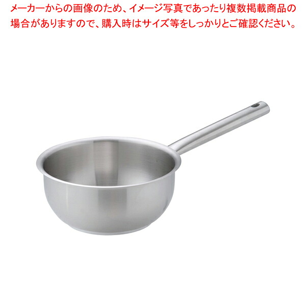 【まとめ買い10個書き割り品】ムラノ 感応作用18-8ソテー食パン (蓋無)18珊【 片手なべ 一般受けの鍋 使い分かりやすい鍋 度合い 煮物鍋】【勝手もと館】