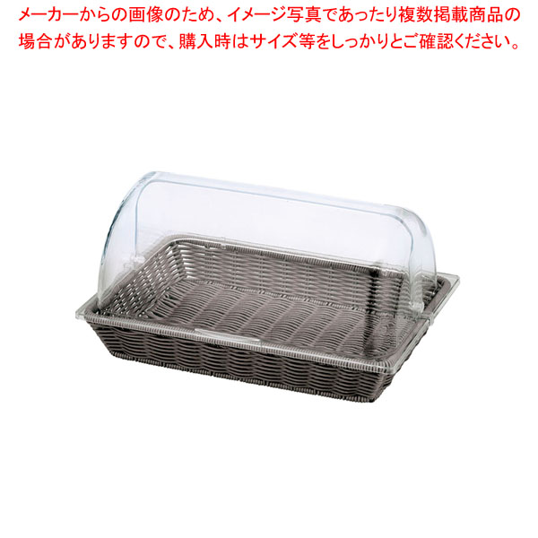 PP 角型 ビュッフェバスケット 42型 C付 BB-4228C-DBR 【厨房館】