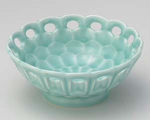【まとめ買い10個セット品】和食器 ツ017-038 深青海青磁透し刺身鉢【キャンセル/返品不可】【厨房館】 27,800円