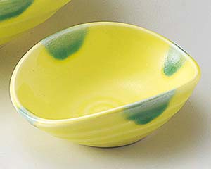 【まとめ買い10個セット品】和食器 ト018-308 黄釉グリーン流し千代口【キャンセル/返品不可】【厨房館】