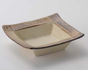 【まとめ買い10個仕かける品】和食器  ト018-338 角渕サビ刺身鉢【取りやめる/返品不可】【勝手もと館】 皿・プレート-食器