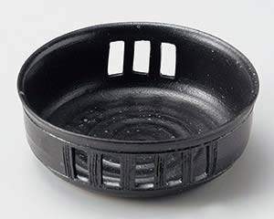 【まとめ買い10個仕掛ける品】和食器  ミ026-148 黒織部透し向付【取り止める/返品不可】【勝手もと館】 キッチン用品・食器・調理器具-食器