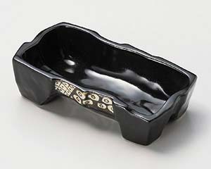 【まとめ買い10個セット品】和食器 ミ034-108 黒織部長角小鉢【キャンセル/返品不可】【厨房館】