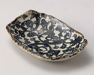 【まとめ買い10個セット品】和食器 オ036-168 タコ唐草楕円皿【キャンセル/返品不可】【厨房館】 26,888円