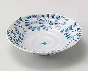 【まとめ買い10個セット品】和食器 ア037-128 手造り唐草青平鉢【キャンセル/返品不可】【厨房館】