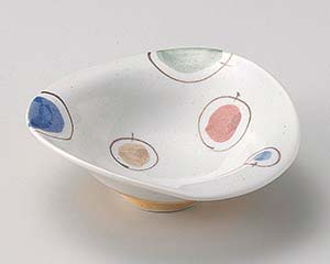 【まとめ買い10個セット品】和食器 ミ039-088 風船水玉貫入なぶり向付【キャンセル/返品不可】【厨房館】