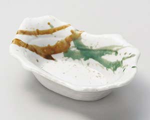 【まとめ買い10個仕掛ける品】和食器  ユ039-258 二彩吹 手造風舟型鉢【とり止める/返品不可】【御厨子所館】